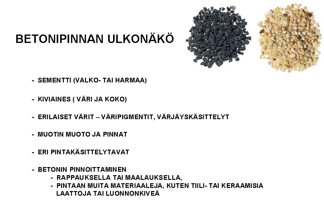 01 Betonipinnan ulkonäkö